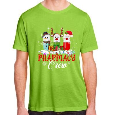 Pharmacy Crew Pharmacist Snow Reindeer Santa Pills Xmas Gift Adult ChromaSoft Performance T-Shirt