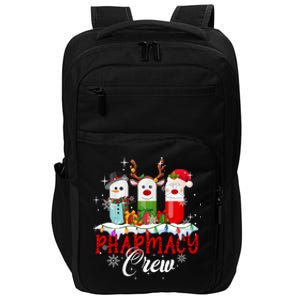 Pharmacy Crew Pharmacist Snow Reindeer Santa Pills Xmas Gift Impact Tech Backpack