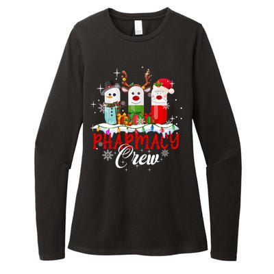 Pharmacy Crew Pharmacist Snow Reindeer Santa Pills Xmas Gift Womens CVC Long Sleeve Shirt