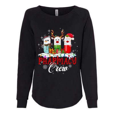 Pharmacy Crew Pharmacist Snow Reindeer Santa Pills Xmas Gift Womens California Wash Sweatshirt