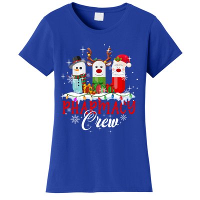 Pharmacy Crew Pharmacist Snow Reindeer Santa Pills Xmas Gift Women's T-Shirt