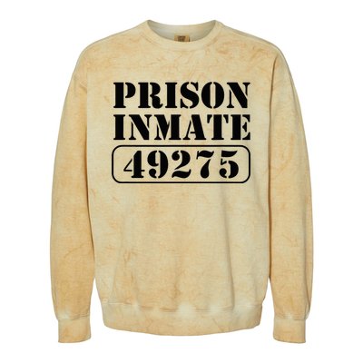 Prisoner Costume Prison Inmate County Jail Halloween Colorblast Crewneck Sweatshirt