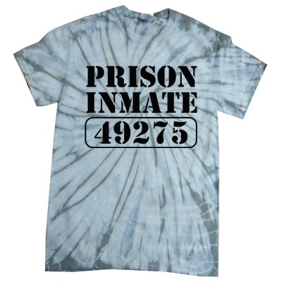 Prisoner Costume Prison Inmate County Jail Halloween Tie-Dye T-Shirt