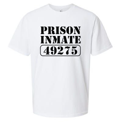 Prisoner Costume Prison Inmate County Jail Halloween Sueded Cloud Jersey T-Shirt