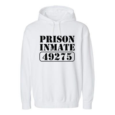 Prisoner Costume Prison Inmate County Jail Halloween Garment-Dyed Fleece Hoodie