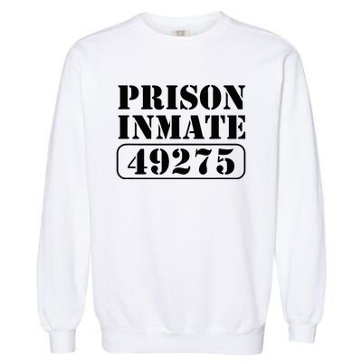 Prisoner Costume Prison Inmate County Jail Halloween Garment-Dyed Sweatshirt