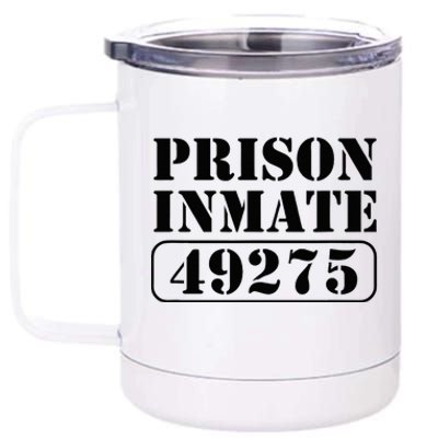 Prisoner Costume Prison Inmate County Jail Halloween 12 oz Stainless Steel Tumbler Cup