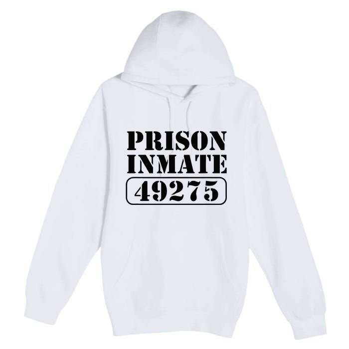 Prisoner Costume Prison Inmate County Jail Halloween Premium Pullover Hoodie