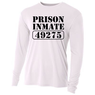 Prisoner Costume Prison Inmate County Jail Halloween Cooling Performance Long Sleeve Crew