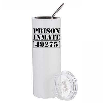 Prisoner Costume Prison Inmate County Jail Halloween Stainless Steel Tumbler