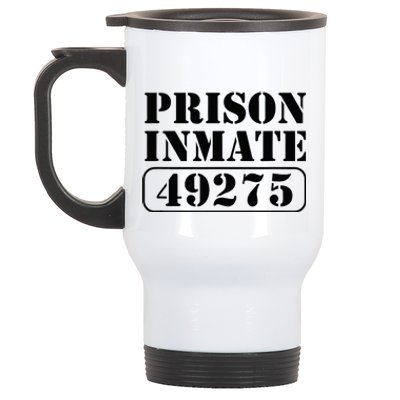 Prisoner Costume Prison Inmate County Jail Halloween Stainless Steel Travel Mug