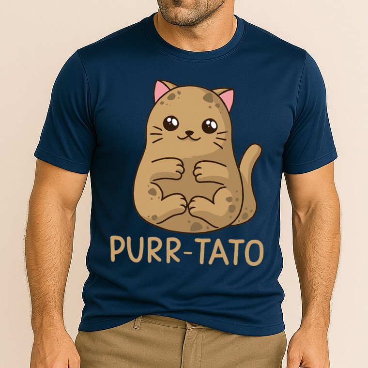 Purrtato Cat Potato Cat Lover Idaho Potatoes Cooling Performance Crew T-Shirt