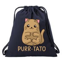 Purrtato Cat Potato Cat Lover Idaho Potatoes Drawstring Bag