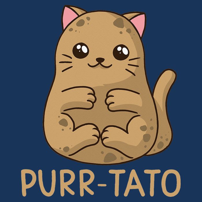 Purrtato Cat Potato Cat Lover Idaho Potatoes Drawstring Bag