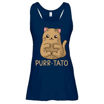 Purrtato Cat Potato Cat Lover Idaho Potatoes Ladies Essential Flowy Tank