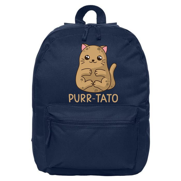 Purrtato Cat Potato Cat Lover Idaho Potatoes 16 in Basic Backpack