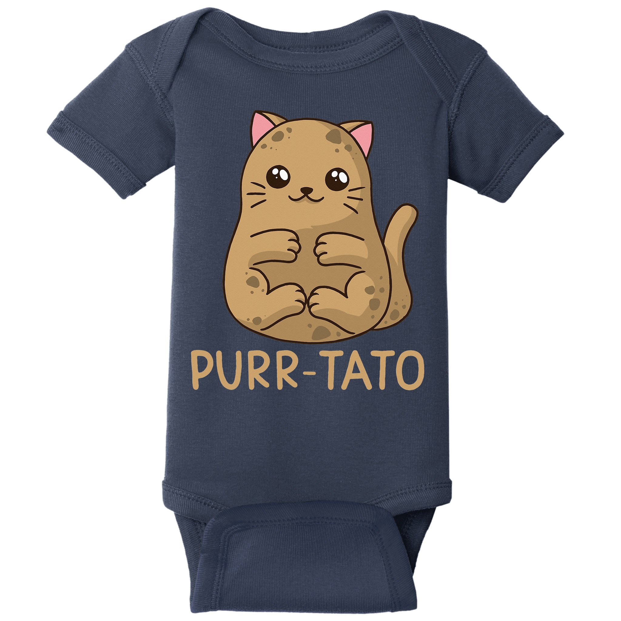 Purrtato Cat Potato Cat Lover Idaho Potatoes Baby Bodysuit