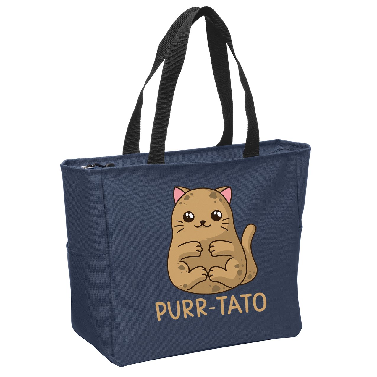 Purrtato Cat Potato Cat Lover Idaho Potatoes Zip Tote Bag