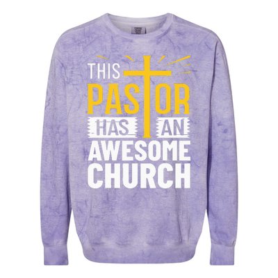 Pastor Costume Pastoring This Pastor Has An Awesome Church Colorblast Crewneck Sweatshirt