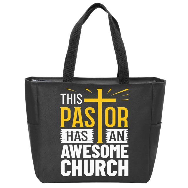 Pastor Costume Pastoring This Pastor Has An Awesome Church Zip Tote Bag