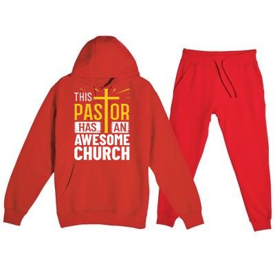 Pastor Costume Pastoring This Pastor Has An Awesome Church Premium Hooded Sweatsuit Set