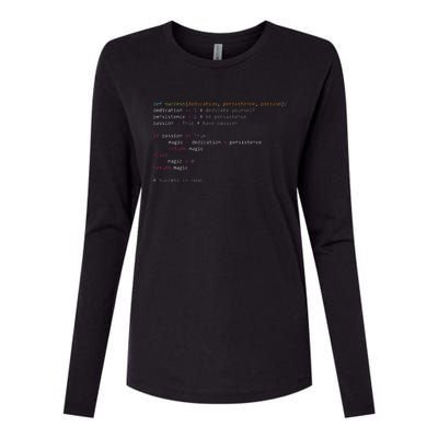 Python Code Programming Syntax Computer Geek Womens Cotton Relaxed Long Sleeve T-Shirt