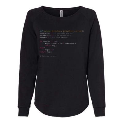 Python Code Programming Syntax Computer Geek Womens California Wash Sweatshirt