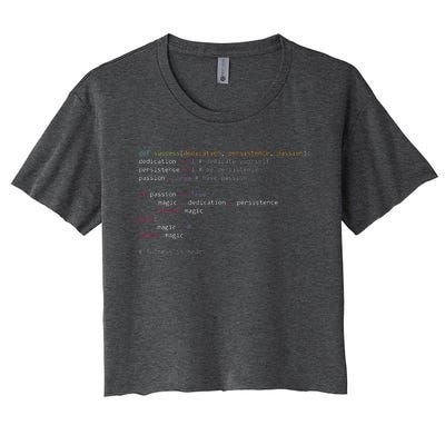 Python Code Programming Syntax Computer Geek Women's Crop Top Tee