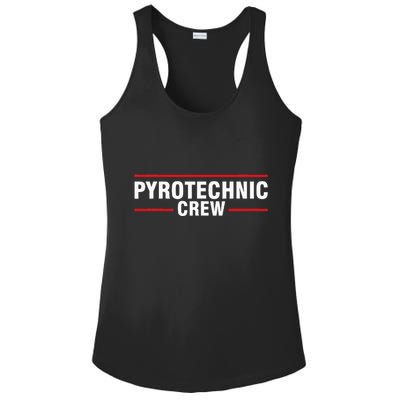 Pyrotechnic Crew Pyro Pyromaniac Fireworks Pyrotechnician Ladies PosiCharge Competitor Racerback Tank