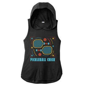 Pickleball Chick Ladies PosiCharge Tri-Blend Wicking Draft Hoodie Tank