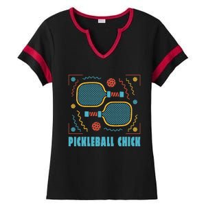 Pickleball Chick Ladies Halftime Notch Neck Tee