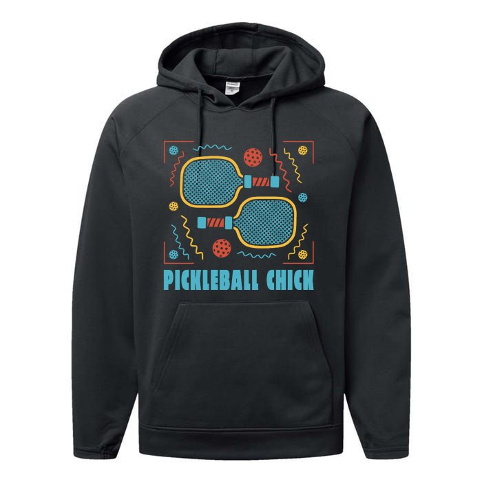 Pickleball Chick Performance Fleece Hoodie