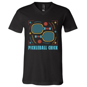 Pickleball Chick V-Neck T-Shirt