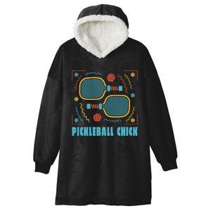 Pickleball Chick Hooded Wearable Blanket