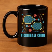 Pickleball Chick 11oz C Handle Ceramic Mug