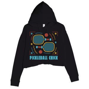 Pickleball Chick Crop Fleece Hoodie