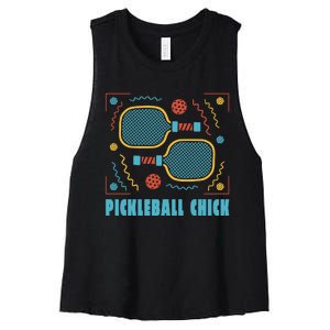 Pickleball Chick Women's Racerback Cropped Tank