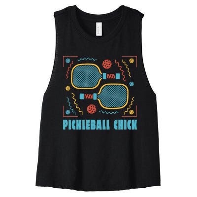 Pickleball Chick Women's Racerback Cropped Tank