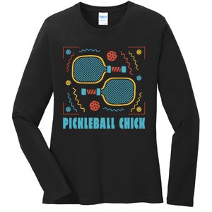 Pickleball Chick Ladies Long Sleeve Shirt