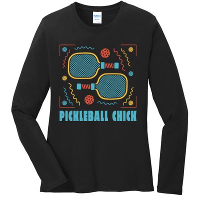 Pickleball Chick Ladies Long Sleeve Shirt