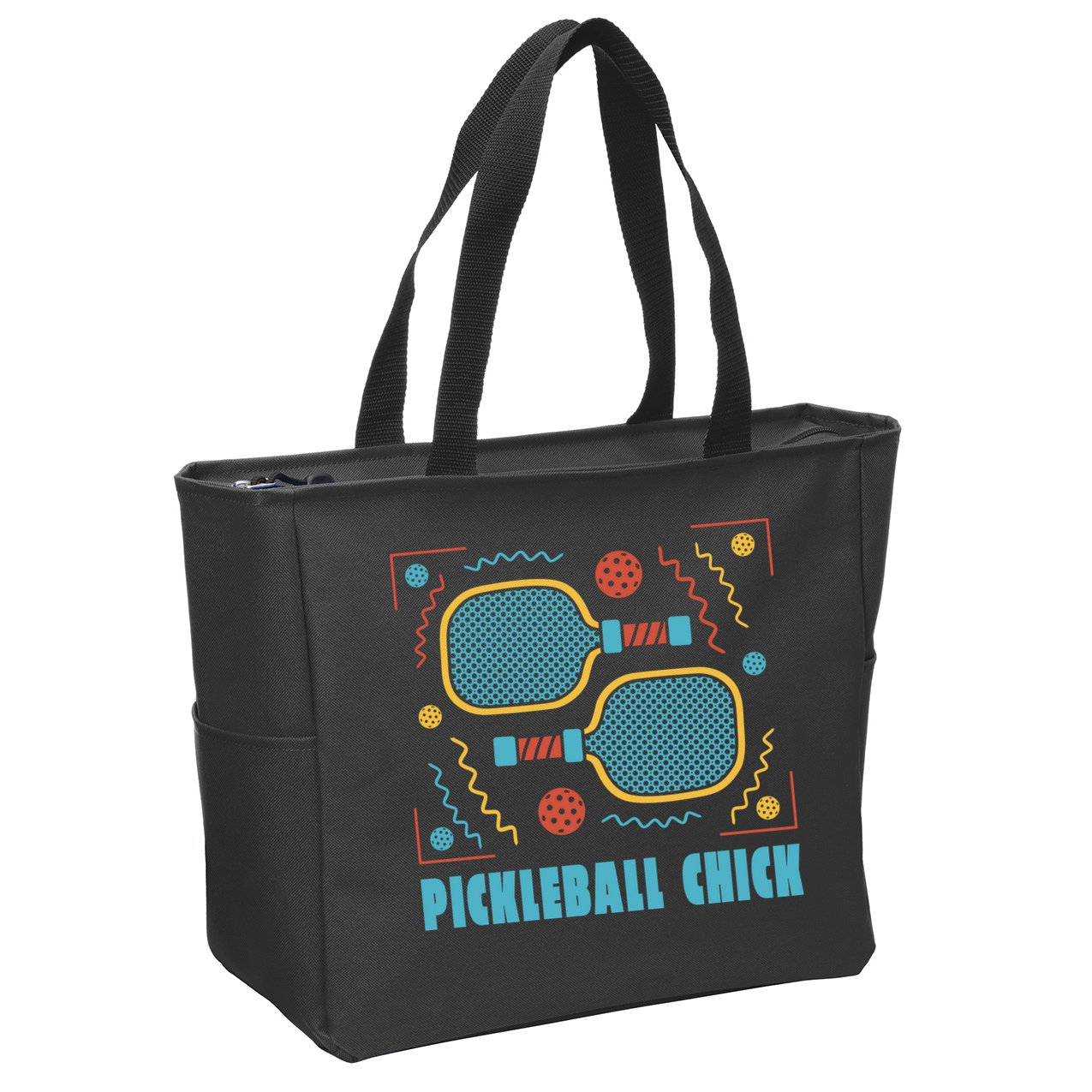 Pickleball Chick Zip Tote Bag