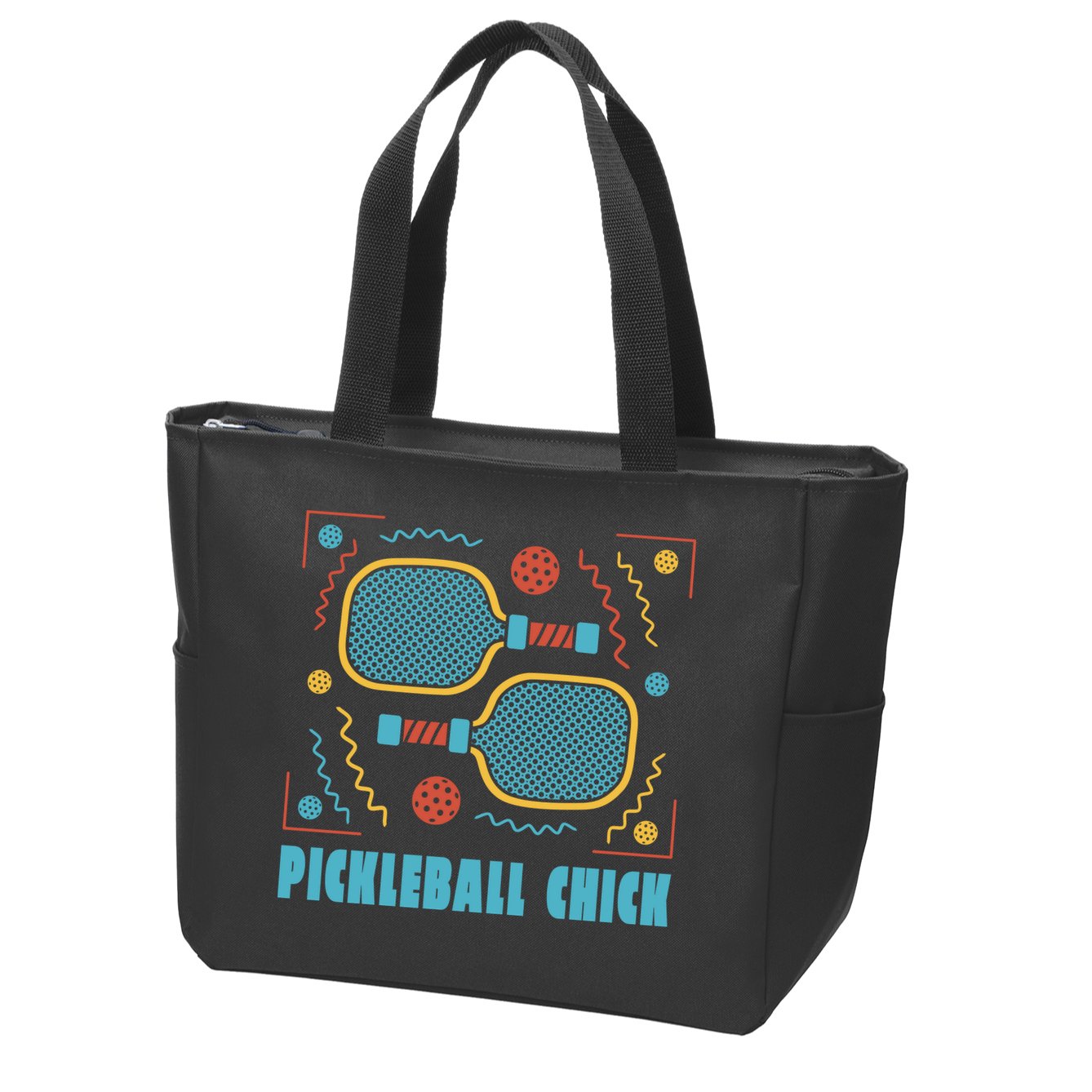 Pickleball Chick Zip Tote Bag