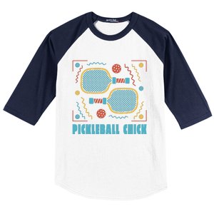 Pickleball Chick Baseball Sleeve Shirt