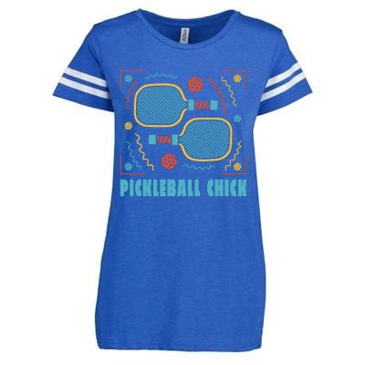 Pickleball Chick Enza Ladies Jersey Football T-Shirt