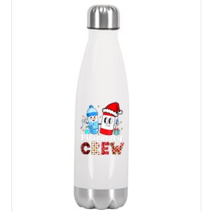 Pharmacy Crew Pill Rx Santa Hat Pharmacist Christmas Meaningful Gift Stainless Steel Insulated Water Bottle