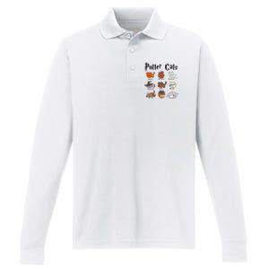 Potter Cats Performance Long Sleeve Polo