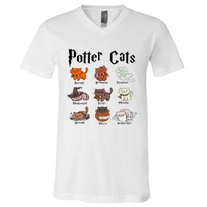 Potter Cats V-Neck T-Shirt