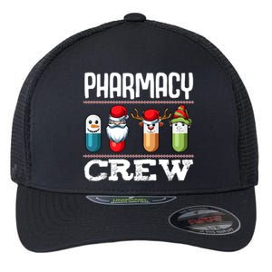 Pharmacy Crew Pills Christmas Pharmacist Medicine Funny Gift Flexfit Unipanel Trucker Cap