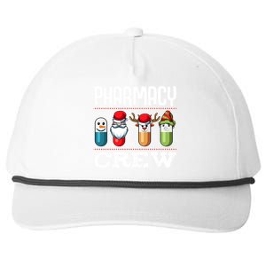 Pharmacy Crew Pills Christmas Pharmacist Medicine Funny Gift Snapback Five-Panel Rope Hat