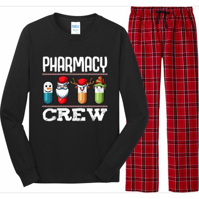 Pharmacy Crew Pills Christmas Pharmacist Medicine Funny Gift Long Sleeve Pajama Set